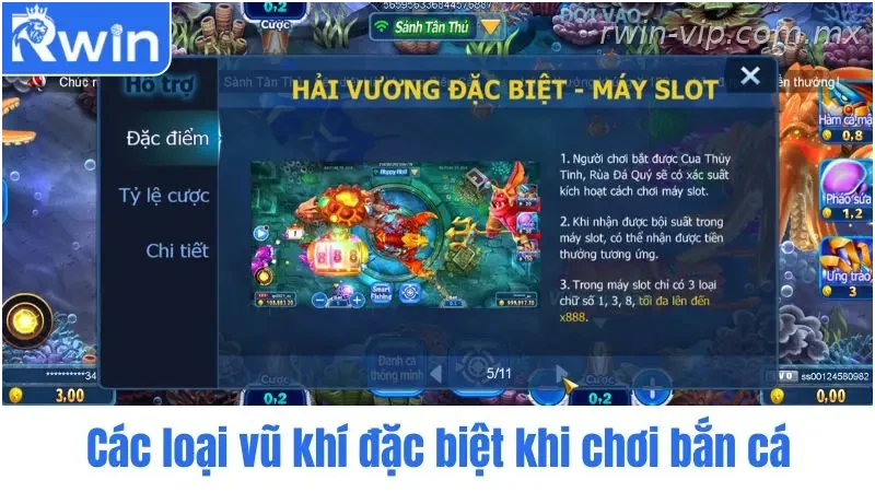 Vũ khí trong game bắn cá