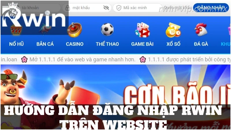 Đăng nhập Rwin qua trình duyệt web